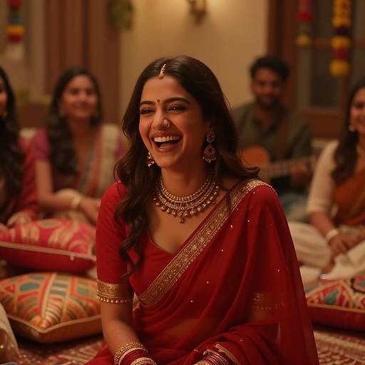 Cinematic Close-Up of Joyful Dulha