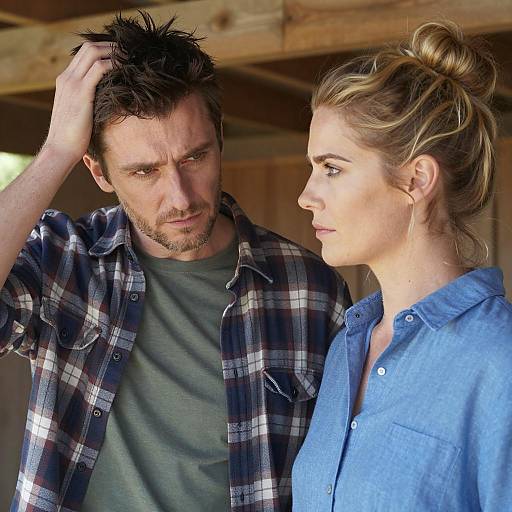 Serious Conversation Between Man and Woman