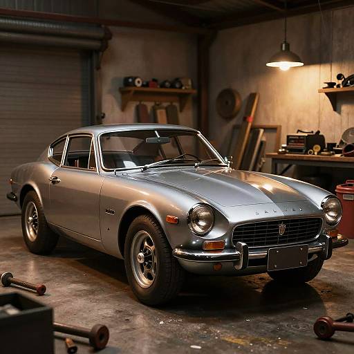 Photorealistic Vintage Saleen in Rustic Garage