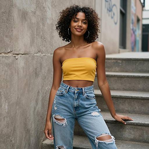 Urban Fashion Shoot with Natural Curls