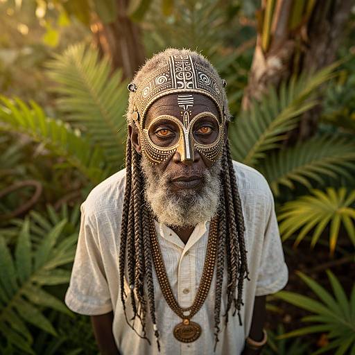 Photorealistic Portrait of Ancient African Sage