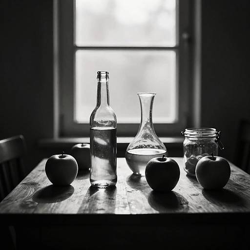 Moody Black-and-White Still Life