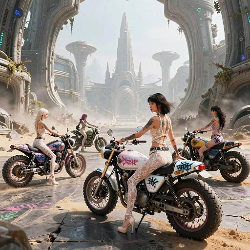 Haute Couture Mech Bike Gang Shoot