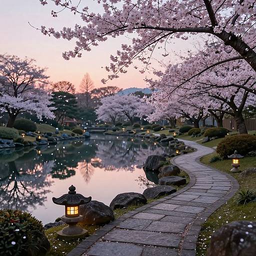 Serene Zen Garden at Dawn