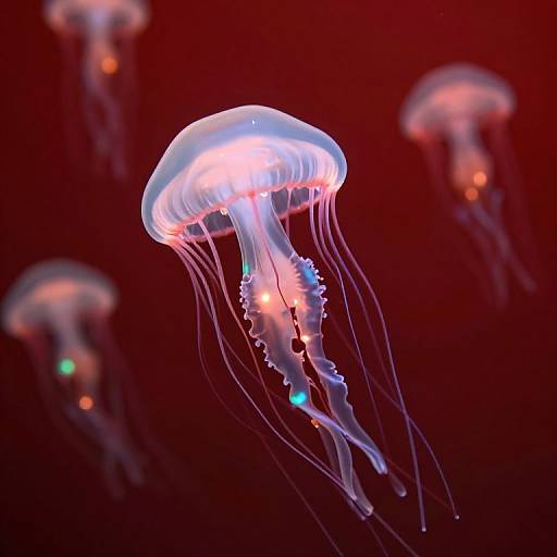 Ethereal Jellyfish Procession at Twilight