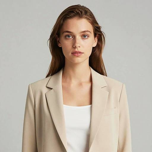 Elegant Young Woman in Minimalist Style