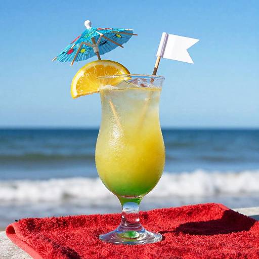 Tropical Cocktail on Beach