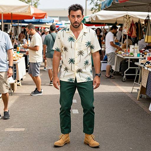 Vibrant Summer Market Fashion Portrait