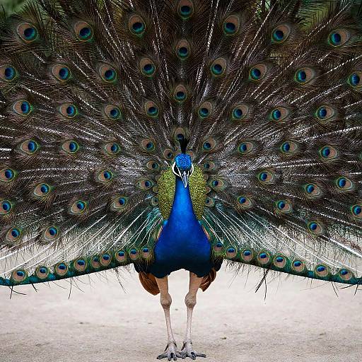 Woman in Peacock Feather Costume