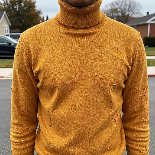 Mustard Turtleneck with Pigeoncore Vibes