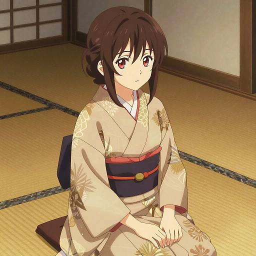 Anime Girl in Traditional Kimono