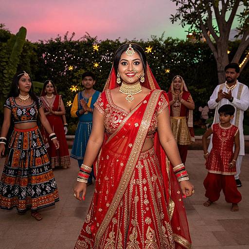 Joyful Outdoor Sangeet Celebration