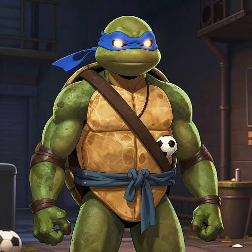 Mbappe as Ninja Turtle Hero