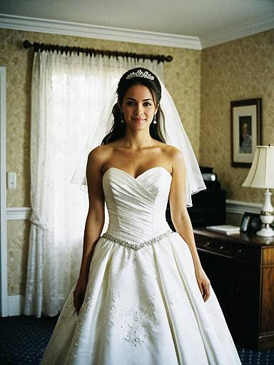 Bride Posing in Wedding Dress