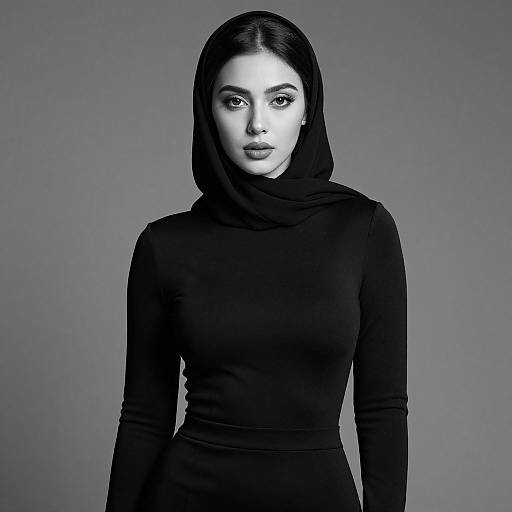 Elegant Black and White Portrait