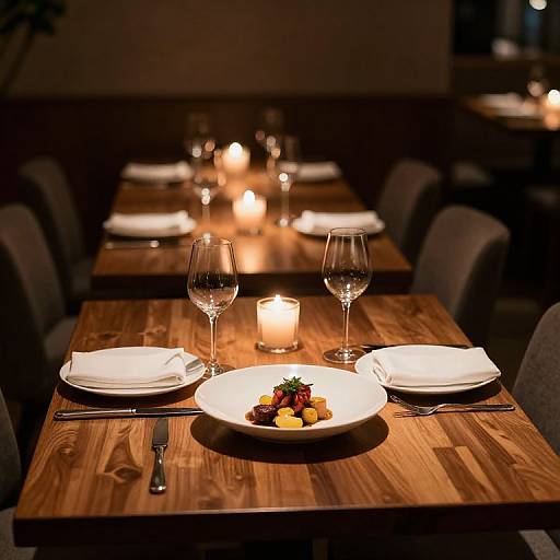 Cozy Candlelit Gourmet Dining Room