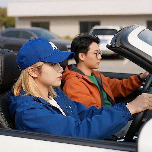 Convertible Car Adventure: Daytime Snapshot