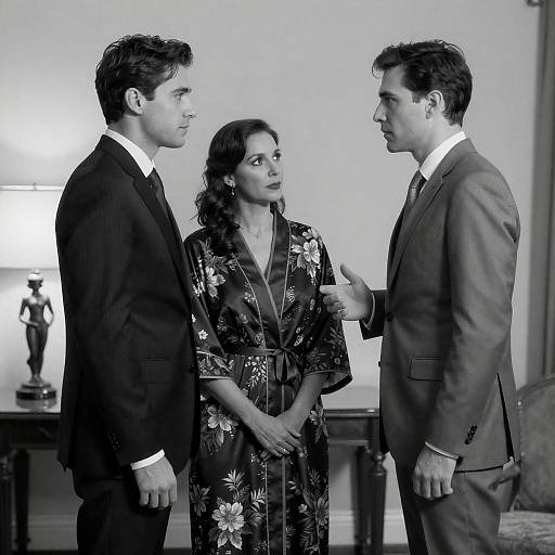 Intense Group Portrait in Black and White