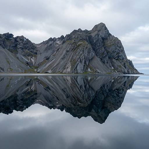 Surreal Mountain Seascape Reflection
