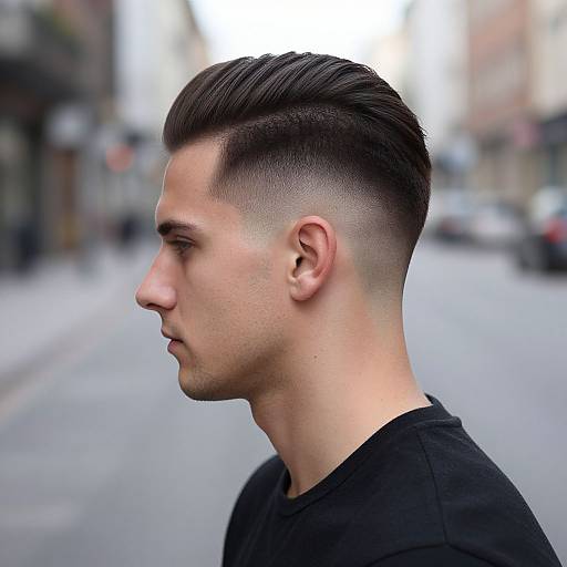 Realistic Side Part Undercut Portrait