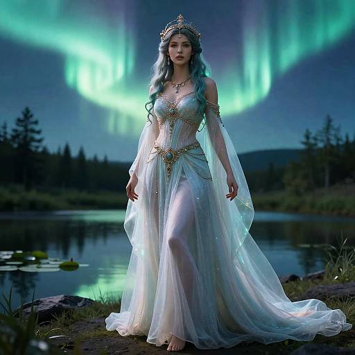 Aurora Empress by Serene Arctic Pond