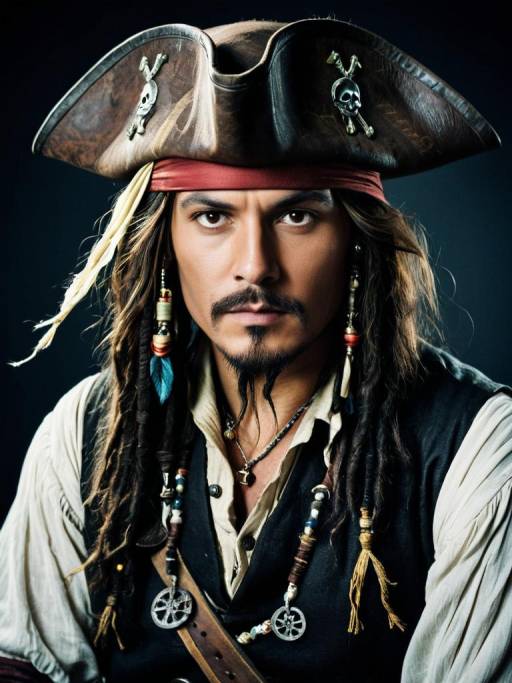 Man in Jack Sparrow Pirate Costume