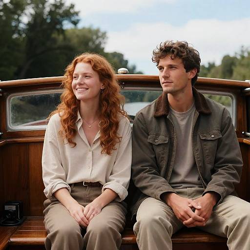 Serene Boat Ride with Smiling Companions