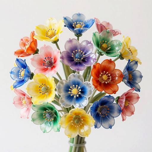 Hyperrealistic Mica Flower Bouquet