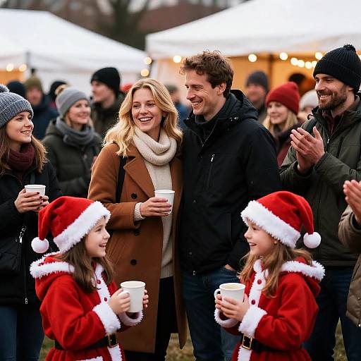 Joyful Festive Outdoor Celebration Scene