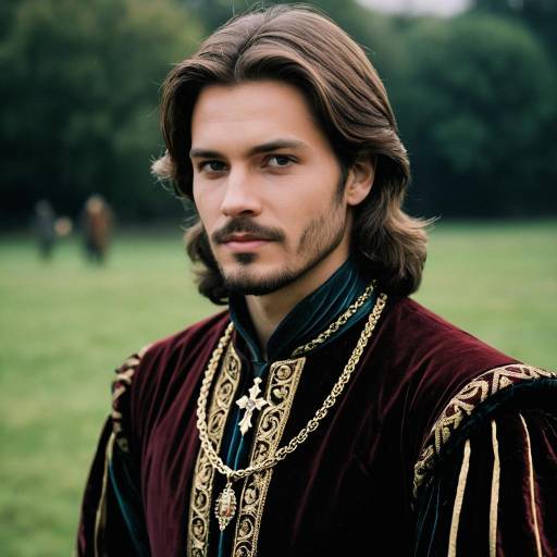 Man in Renaissance Outfit Outdoors