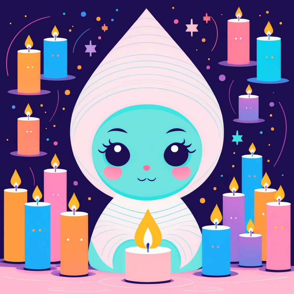 Adorable Kawaii Mummy Illustration for Halloween