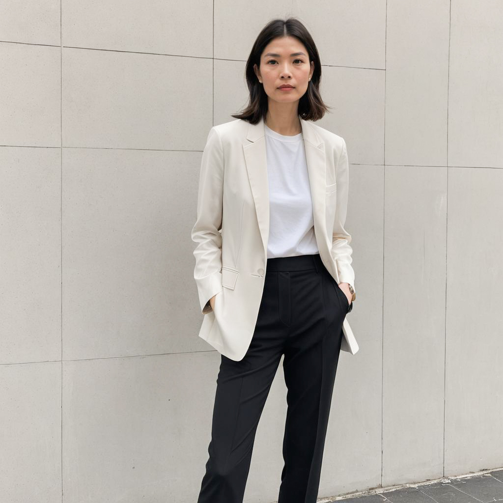 Chic Minimalist Fashion for Narrow Shoulders