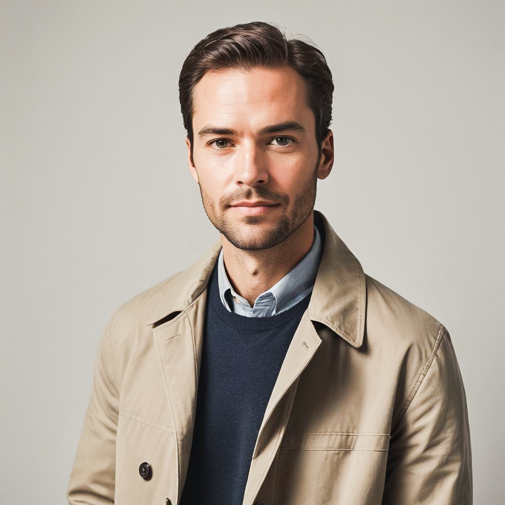 Elegant Studio Portrait of a Stylish Man