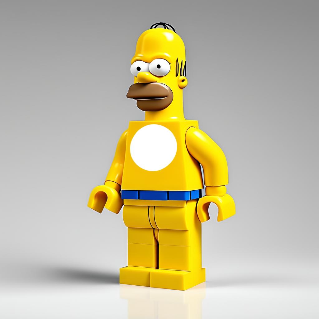 Vintage LEGO Homer Simpson Mini Figure