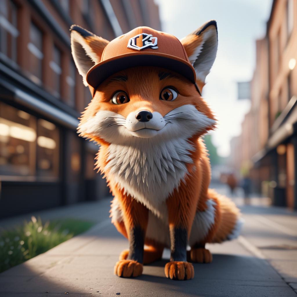 Urban Fox in Hyper-Realistic Style