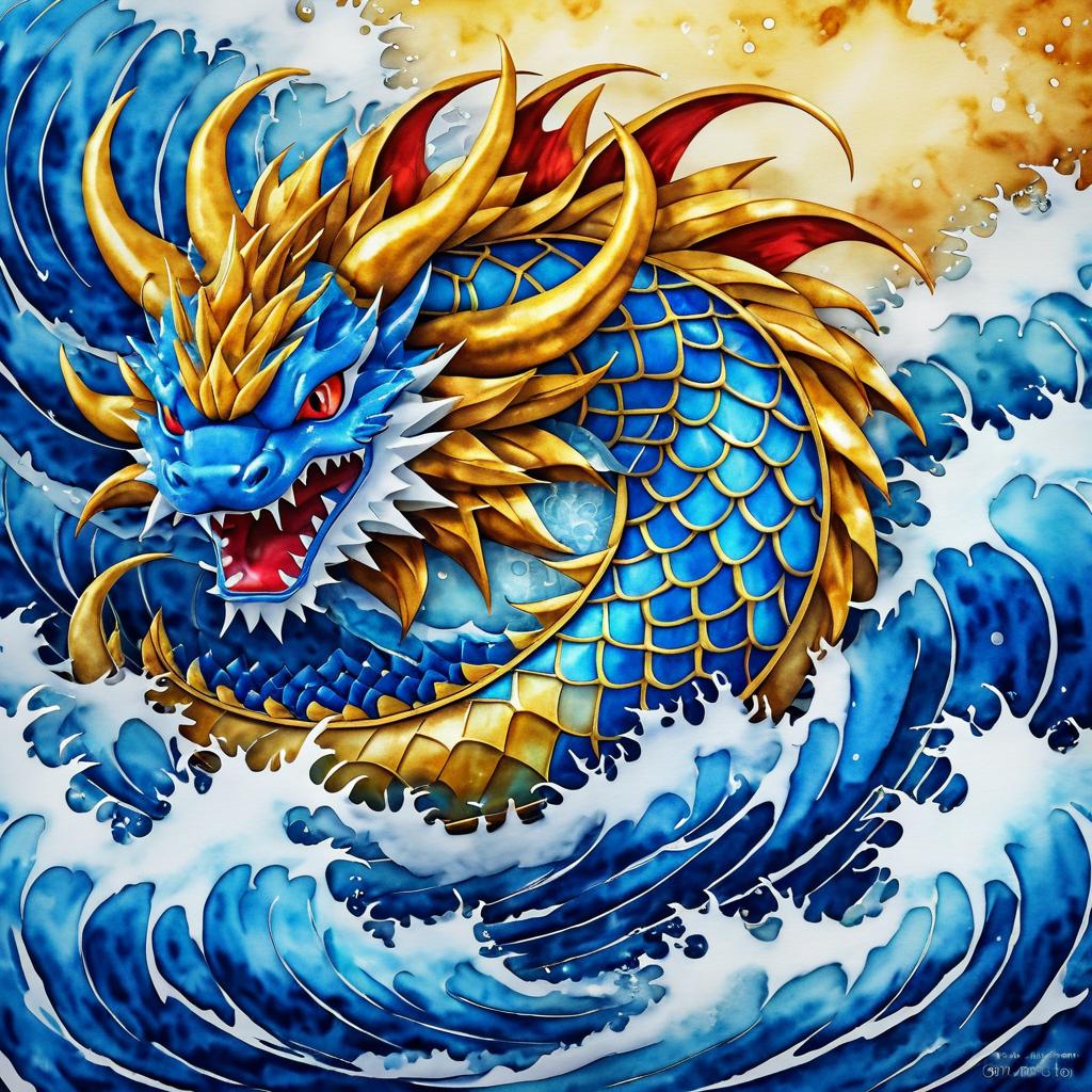 Fierce Gyarados in Stormy Waters