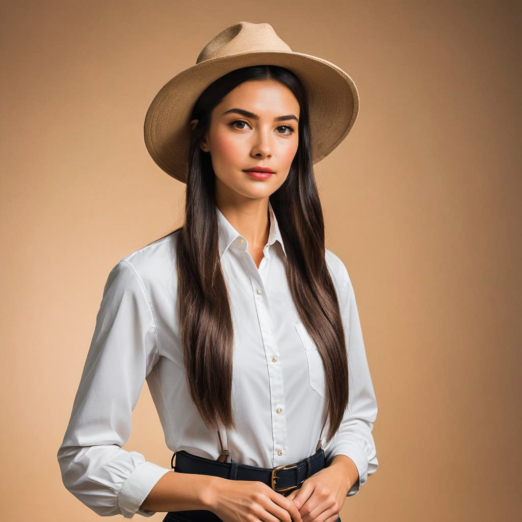 Whimsical Elegance of a Female Farmer