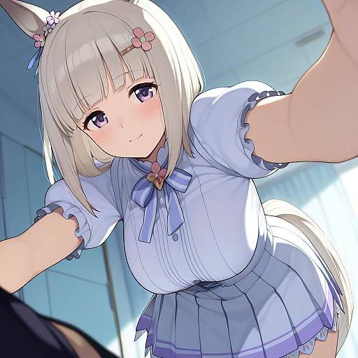 Illustration of Happy meek (umamusume), umamusume in the style of Accio