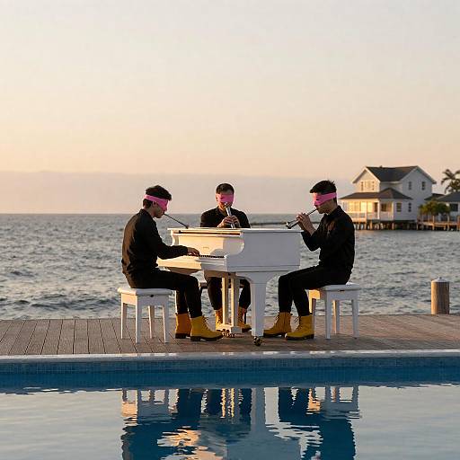 Sunset Serenade by Poolside Musicians