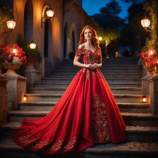 Elegant Woman in Glamorous Evening Setting