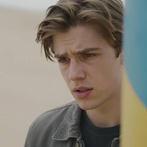 Portrait of a Young Man in Gray Jacket