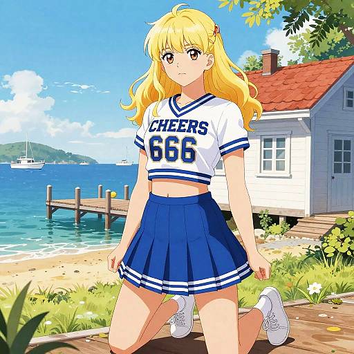 Sporty Cheerleader by Seaside Cottage