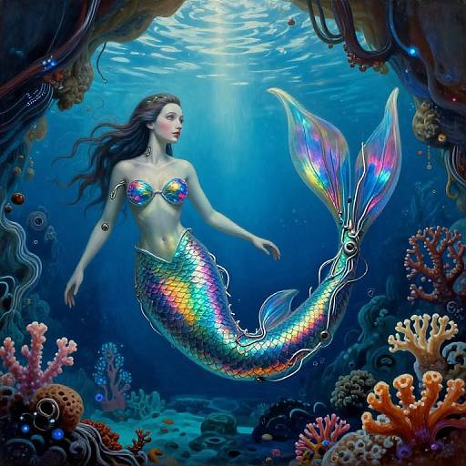 Futuristic Cybernetic Mermaid Vision