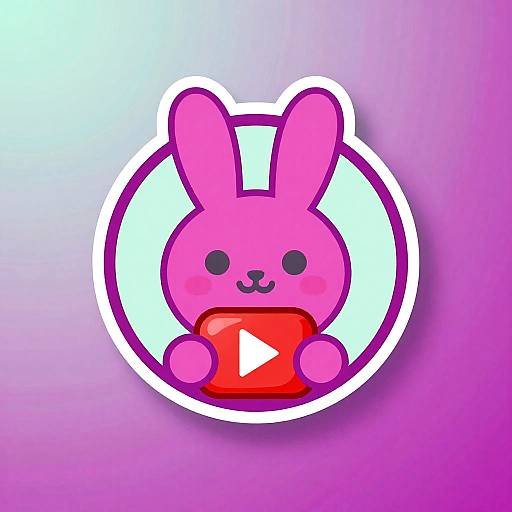 Magenta Rabbit YouTube Channel Logo