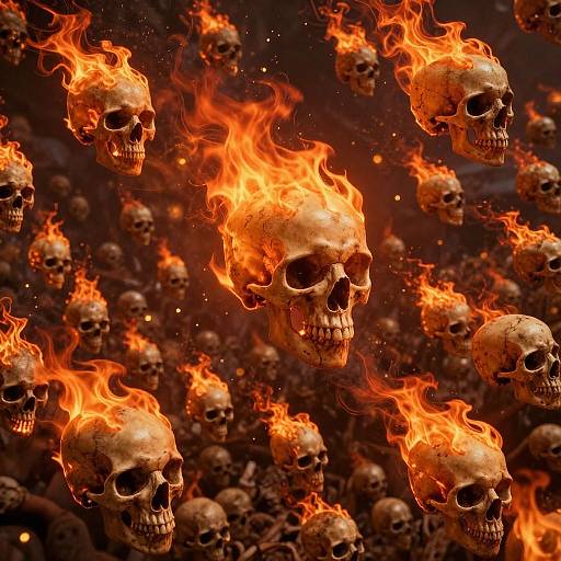 Infinite Flying Flaming Skulls