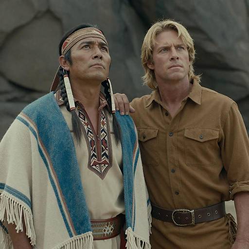 Native American-Inspired Portrait of Two Men