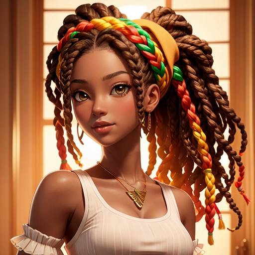 Sassy Rastafarian Cartoon Pin-Up Art