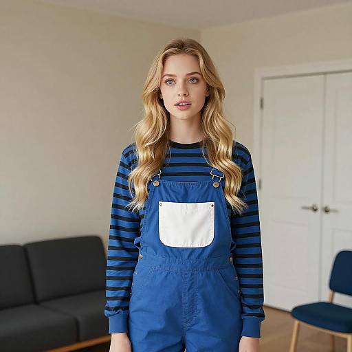 Young Woman in Casual Indoor Setting