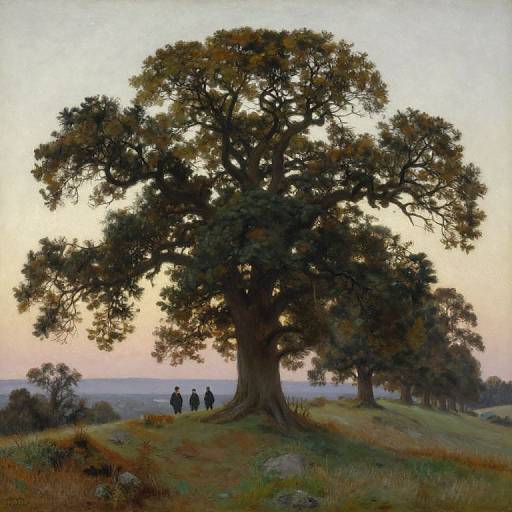 Masterpiece Oak Trees at Dawn