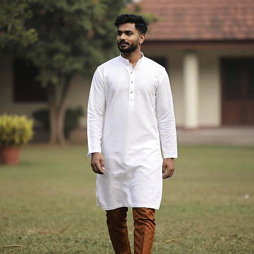 Stylish Man in Kurta and Pants